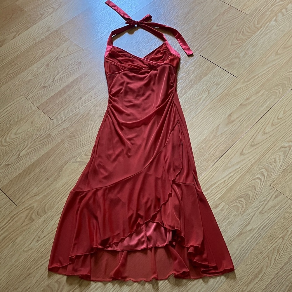 Ruby Rox Red High Low Halter Dress